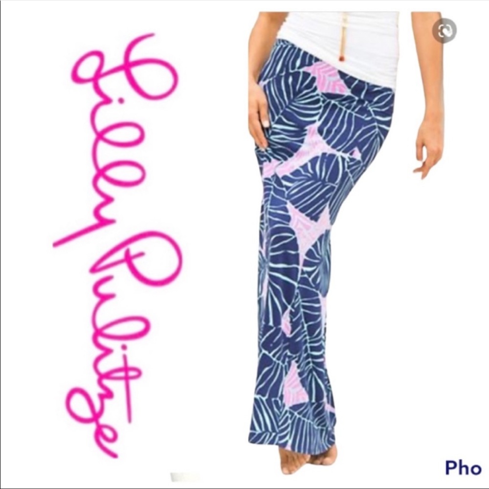 GUC Lilly Pulitzer under the palms maxi skirt 🌴